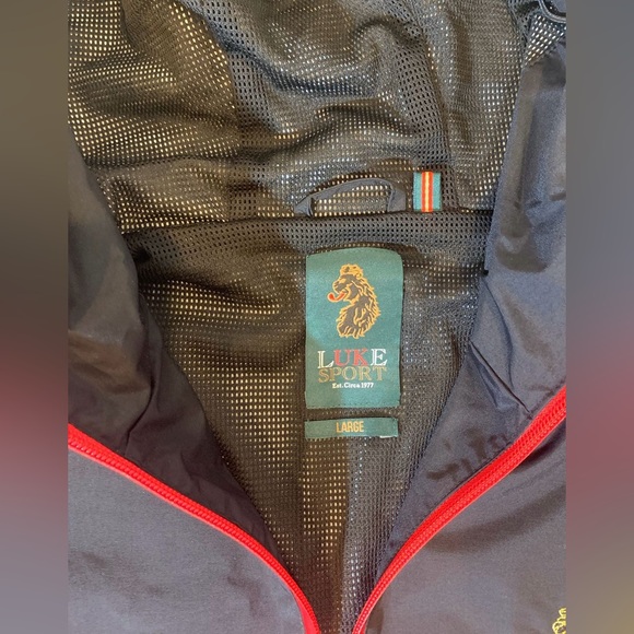 Luke Men's Jacket  Sport Hooded Full Zip in Black/Red Size L - Picture 4 of 14